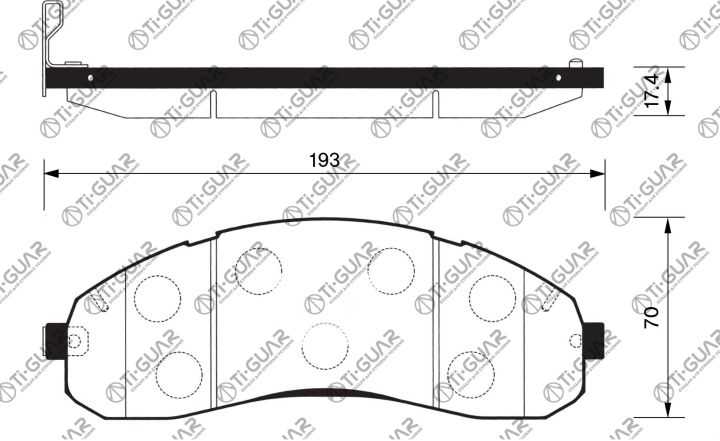 Тормозные колодки TG-13053/PN13053* Ti·GUAR Тормозные колодки TG-13053/PN13053* Ti·GUAR