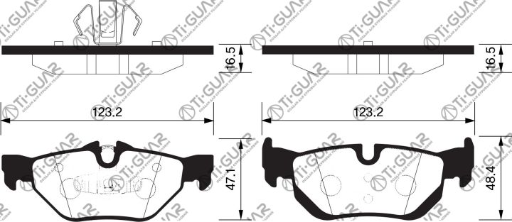 Тормозные колодки TG-1626/PN0511W* Ti·GUAR Тормозные колодки TG-1626/PN0511W* Ti·GUAR