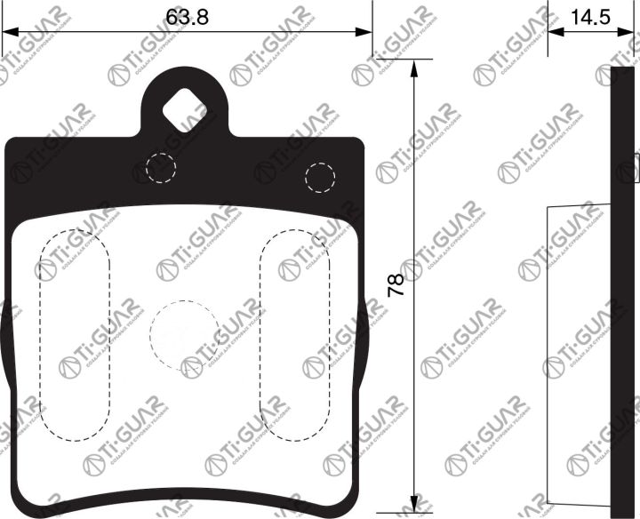 Тормозные колодки TG-1334/PN0126* Ti·GUAR Тормозные колодки TG-1334/PN0126* Ti·GUAR